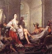 Jjean-Marc nattier Mademoiselle de Clermont at her Bath,Attended by Slaves Germany oil painting artist